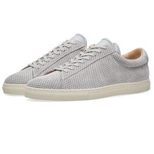 Zespa Grey Suede Perforated Sneakers 39